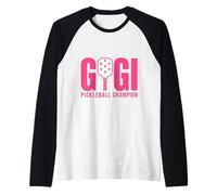 Gigi Pickleball Champion Paddle Player Grafica Maglia con Maniche Raglan