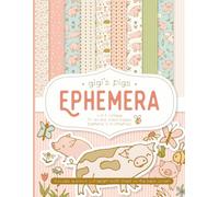 Gigi’s Farm Ephemera Book - Pigs: Hand-drawn scrapbook paper and cut-apart illustrations - 50 double-sided pages for junk journals, collage, card making, origami, and dollhouse wallpaper