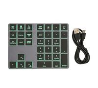 Gigicial BT Tastierino numerico Tastierino numerico portatile in lega a 34 tasti con tastiera numerica ricaricabile retroilluminata a 7 colori per PC portatile desktop