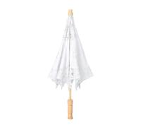 Gigicial Ombrello Parasole in Pizzo Bianco Fatto a Mano da Donna, Ombrello Sposa Per Matrimonio, Ombrellone Per Fotografie, Forniture Per Decorazioni Per Feste(Large-Bianco)