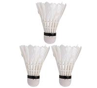 Gigicial Volani da Badminton, Set da 3 volani in Piuma D'Oca per Badminton all'aperto, Ideali per la Pratica e Il Gioco Casual