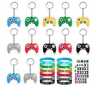 GIGIIS Portachiavi da Gioco Joystick Portachiavi Bambini per Feste Compleanno Gamepad Braccialetto Braccialetti Controller Videogiochi Silicone per Gadget Compleanno Bambini