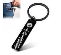 Gigikill 1 X Portachiavi Personalizzato, Regalo Musicale con Incisione Personalizzata e Codice Spotify, Portachiavi in Acciaio Inox per Lui o per Lei, Regalo di Anniversario per Coppie