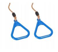 GigiToys® Anelli da ginnastica in plastica x2, manici triangolari, anelli da ginnastica con corde, anelli per bambini, anelli per altalena, per interni ed esterni, accessori per altalena per parco