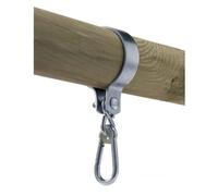 GigiToys® Gancio per altalena in legno rotondo, diametro 120 mm, gancio per altalena, gancio per altalena, gancio per altalena, gancio per sospensione, fissaggio | fascetta per altalena amaca su travi