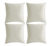 GIGIZAZA Federe per cuscini in velluto bianco, 40 x 40 cm, quadrate, morbide, per camera da letto e soggiorno, 40 x 40 cm, set da 4