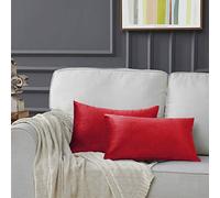 GIGIZAZA Rosso Lusso Cuscino Copre Caso, di Velluto Cuscino Decorativi Square Sham Cuscino Copre per Divano Divano Letto Arredamento 45x45cm Set di 2