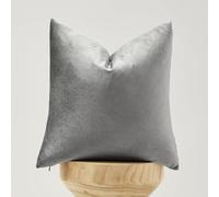 Set di 2, Velluto Lusso Cuscino Copre Caso 45 x 45 cm Morbido Soild Decorativo Quadrato Federa Cuscino Set Custodia per Divano Letto Auto,Grigio scuro