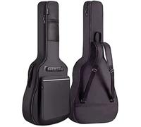 GIGKOUKI Borsa per chitarra acustica da 39 pollici Custodia morbida imbottitura spessa 0,39 pollici zaino per chitarra classica tasca più grande con gancio posteriore passante e tracolla