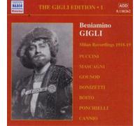 GIGLI,BENIAMINO Gigli Edition Vol. 1, The: Milan Recordings 1918 - 1919 (CD)