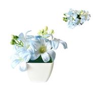Giglio artificiale in miniatura, 10,9 cm, decorazione per la casa