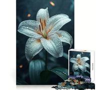 Giglio bianco con gocce di rugiada - Puzzle da 1000 pezzi per ragazzi - Gioco di logica e svago - Regalo speciale (50x75cm)