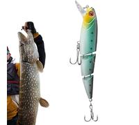 Giglio da segmentato, Swimages a più articolazioni | Wobbler a naufragio multi-articolazione con ganci tripli - Lure da realistiche Crankbaits per trota, oro, luccio,