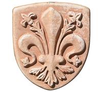 Giglio di Firenze Decorazione in Terracotta Decorazione a Parete H 20cm