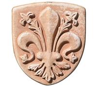 Giglio di Firenze Decorazione in Terracotta Decorazione a Parete H 20cm