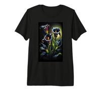 Giglio Nero Gotico Art - Disegno botanico Floreale Scuro Maglietta Premium