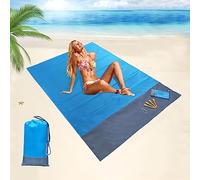 Gigmeta Tappetino da spiaggia impermeabile 200 x 140 cm, portatile coperta da spiaggia, coperta da picnic impermeabile, per viaggi, campeggio, escursioni, vacanze, ecc