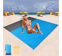 Gigmeta Tappetino da spiaggia impermeabile, 210 x 200 cm, portatile, impermeabile, per viaggi, campeggio, escursioni, vacanze, ecc