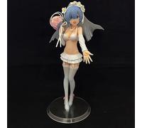 Gigsja Death or Kiss Rem Ram Abito da sposa Ver. Action Figure Collezione Decorazione Modello Regalo Bambola 24 cm (B)