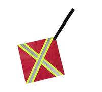 Gihioue Bandiera rossa di avvertimento per camion cariche - Bandiere di sicurezza per veicoli commerciali - Segnale di allarme riflettente con alta visibilità come accessorio da viaggio per il