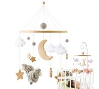 Gihioue Crib Mobile Per - Pesare Mobile con Musica | Giocattolo Portatile Boho Per 0-3 Bambini Passeggino Decorazione