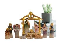 Gihioue Presepe Completo - Presepe Resina Natale Statuine,per Feste Natalizie per Ufficio Casa Scuola | Ufficio Casa Dormitorio Mantello Vacanze Ringraziamento