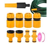 Gihioue Tubo rapido per tubo da giardino, raccordo rapido, resistente alle intemperie, per rubinetto, irrigatore, serra, piscina, auto e esterni