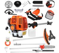 gihusrzx 2024 Nuovo diserbante a gas - 52 cc 2 tempi 5 in 1 multi-funzionale tosaerba tagliasiepi potatori a gas, mangiatore di erbacce portatile per giardino e cortile prato arancione