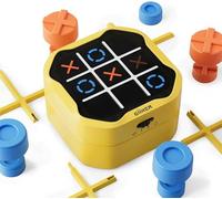 Giiker Tic Tac Toe Bolt Game, originale console di gioco portatile 3 in 1, giochi da viaggio portatili per viaggi in auto, giochi da tavolo per bambini e adulti