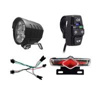 Giilayky Set di Luci e Posteriori per VeLo Elettrico 36 V 48 V 52 V 60 V con DK336 Light Horn Turning Switch E-Bike Light