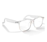 Giinova Smart Glasses Bluetooth per le donne con altoparlante anti-luce blu polarizzato microfono incorporato per Android iOS (cornice bianca - luce blu)