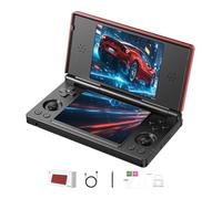 GiipGoop RG DS Console di gioco portatili RG DS Console di gioco retrò Console per videogiochi a doppio schermo 3+32GB Android 14 Tasca portatile Arcade 40000mAh Batteria WiFi Bluetooth Uscita HD Nero