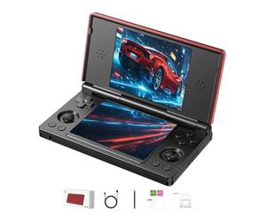 GiipGoop RG DS Console di gioco portatili RG DS Console di gioco retrò Console per videogiochi a doppio schermo 3+32GB Android 14 Tasca portatile Arcade 40000mAh Batteria WiFi Bluetooth Uscita HD Nero