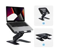 GIISSMO Supporto per computer portatile regolabile in altezza, supporto per computer portatile in alluminio ventilato per scrivania, compatibile con MacBook Pro/Air, Dell, Lenovo, Samsung, Acer