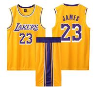 GIIWAKI Tuta Basket Bambino Ragazzo Maglia Canottiera Felpa T-shirt Basket Accessori Bambini e Ragazzi 10-11 anni Black Size 120-130