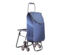 GIIYOEW Carrello della Spesa con Sedile Pieghevole Grocery Carrello per Auto 6 Ruote Che salgono Le Scale 80KG capacità di Peso,3