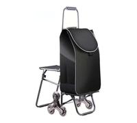 GIIYOEW Carrello della Spesa con Sedile Pieghevole Grocery Carrello per Auto 6 Ruote Che salgono Le Scale 80KG capacità di Peso,7