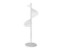 GIIYOEW Supporto per Sciarpe a Spirale, Esposizione autonome, Supporto per Hijab, Cintura, Scialle, Nastro, Ferro, organizzatore di Supporto per Sciarpe in Metallo a Spirale.,Bianca,170cm