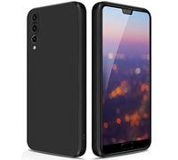 GiiYoon Cover Compatibile con Huawei P20 Pro Custodia in Silicone, Custodia Antiurto Custodia Sottile in Silicone con Strato Interno in Fibra e Protezione della Fotocamera, Nero