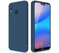 GiiYoon Cover per Huawei P20 Lite Custodia in Silicone, Custodia Antiurto Case Sottile in Silicone TPU con Strato Interno in Fibra e Protezione della Fotocamera, Blu