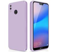 GiiYoon Cover per Huawei P20 Lite Custodia in Silicone, Custodia Antiurto Case Sottile in Silicone TPU con Strato Interno in Fibra e Protezione della Fotocamera, Viola