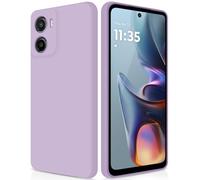 GiiYoon Cover per Motorola Moto E15/Moto G05 Custodia in Silicone, Custodia Antiurto Case Sottile in Silicone TPU con Strato Interno in Fibra e Protezione della Fotocamera, Viola