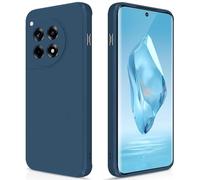 GiiYoon Cover per OnePlus 12R / OnePlus Ace 3 Custodia in Silicone, Custodia Antiurto Case Sottile in Silicone TPU con Strato Interno in Fibra e Protezione della Fotocamera, Blu
