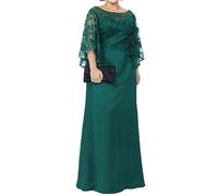 GIJMZY Abito Da Sera Formale Donna Con Maniche Lunghe In Pizzo E Top Taglie Forti For La Madre Della Sposa