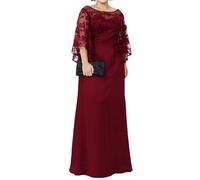 GIJMZY Abito Da Sera Formale Donna Con Maniche Lunghe In Pizzo E Top Taglie Forti For La Madre Della Sposa