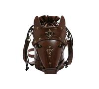 GIJMZY Borse A Tracolla A Secchiello In PU Squisite Super Cool Con Testa Di Cavallo E Rivetti A Personalità For Le Donne(Brown)