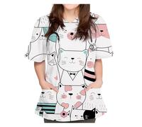 GIJMZY Divisa Sanitaria Donna Camici da Sala operatoria, Camici da Lavoro ospedalieri, Maglie, Forniture for Infermieri, Tute for chirurgia odontoiatrica, Abbigliamento da Lavoro(Color15,L)