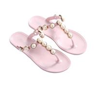 GIJMZY Pantofole e sandali da donna Rhenstone Infradito Scarpe Rosa Estate Cristalli Diapositive Gioielli Jelly Flat On Beach Offerta