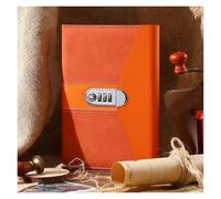 GIJMZY Quaderno A5 con blocco note, for studentesse, ragazze, privacy, password segreta, 240 pagine, manuale, agenda for ufficio, cancelleria scolastica(Light brown)