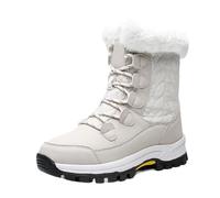 GIJMZY Scarpe Da Neve Scarpe da snowboard invernali da donna all'aperto Stivaletti da neve Stivali da neve in peluche spessi e caldi Stivali alti da donna antiscivolo impermeabili(WHITE,Color-32)
